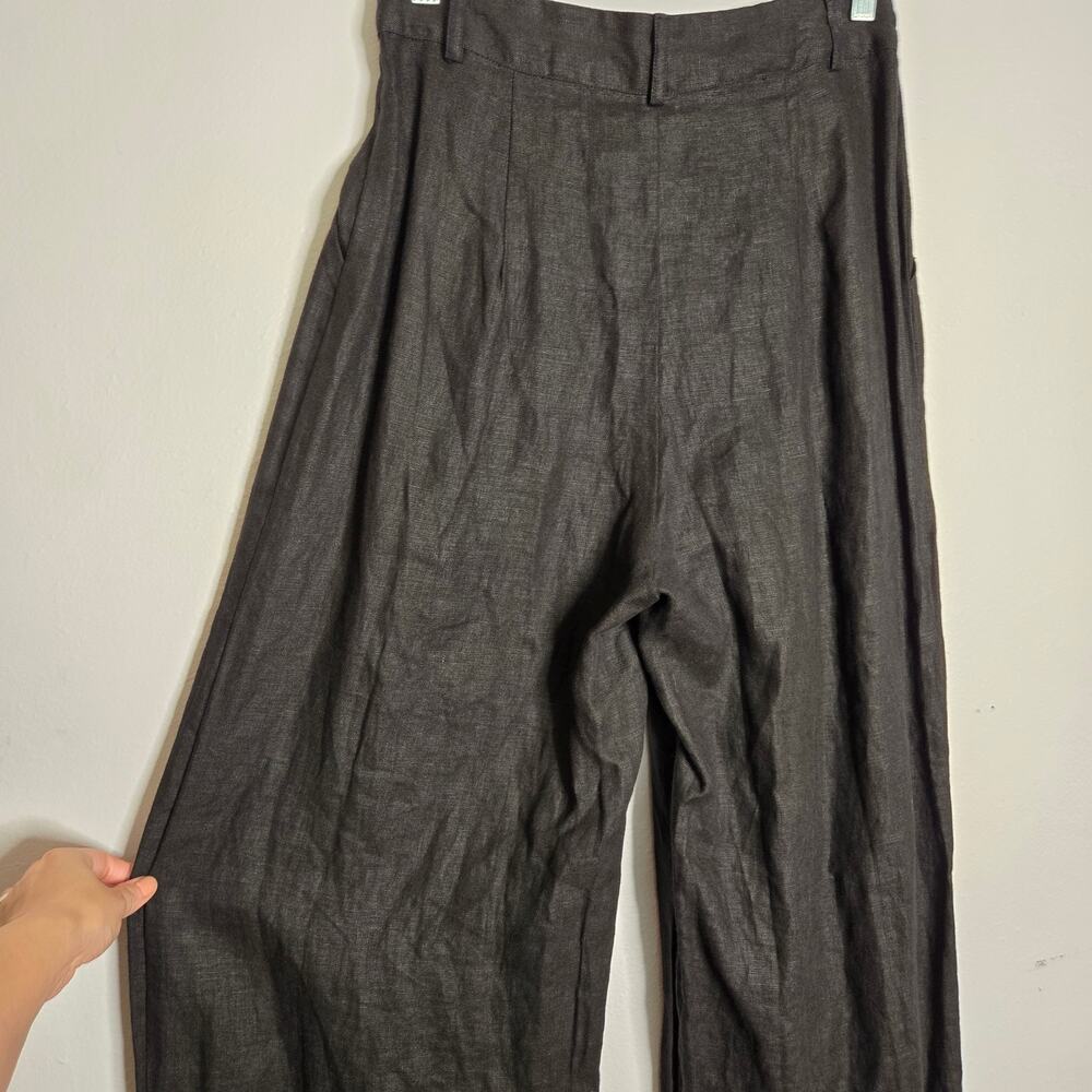 Minimalist Tailored Linen Wide Leg Pant 6 Anthropologie Faithful The Brand NWT - Picture 8 of 13